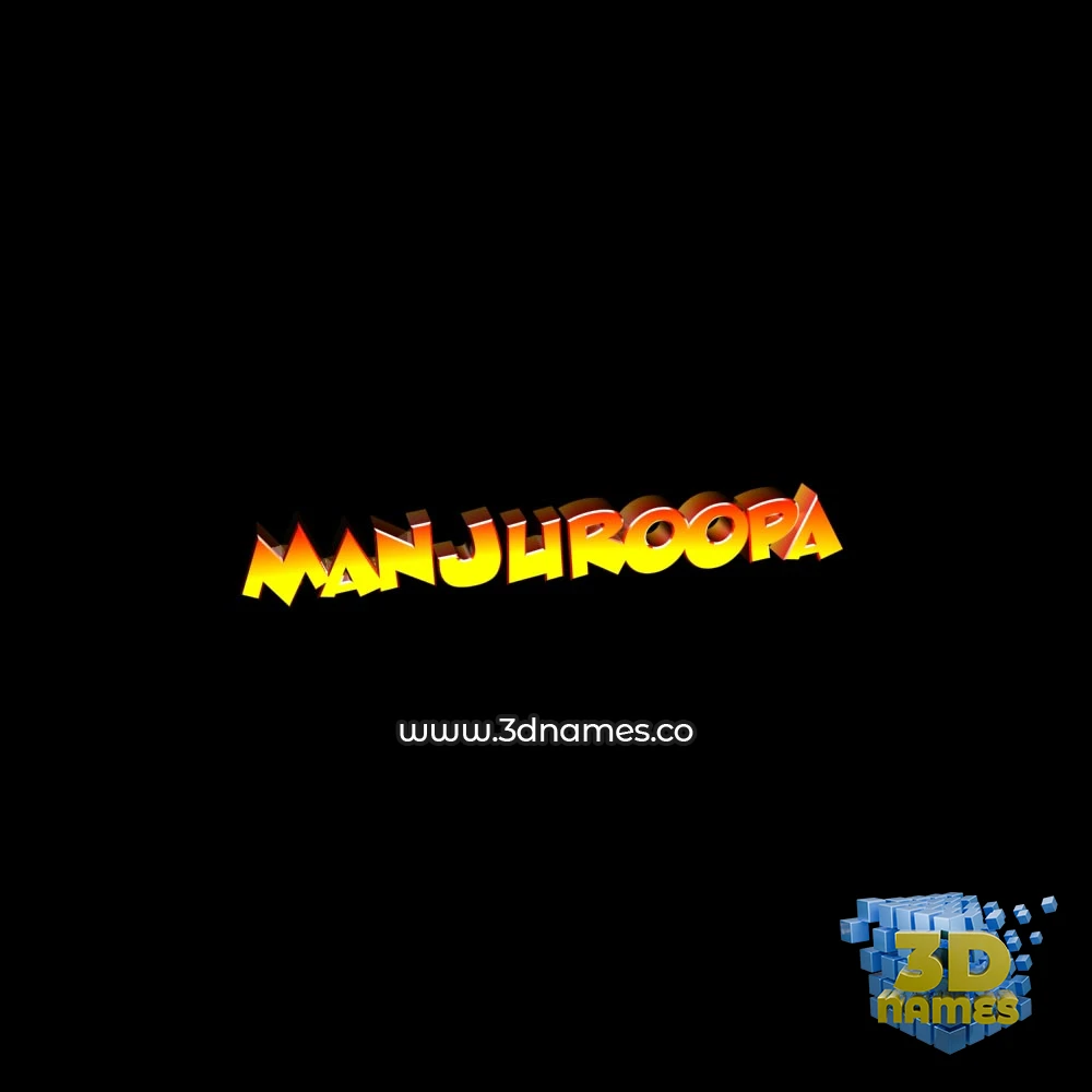 manjuroopa in Black Background style - 3D name wallpaper