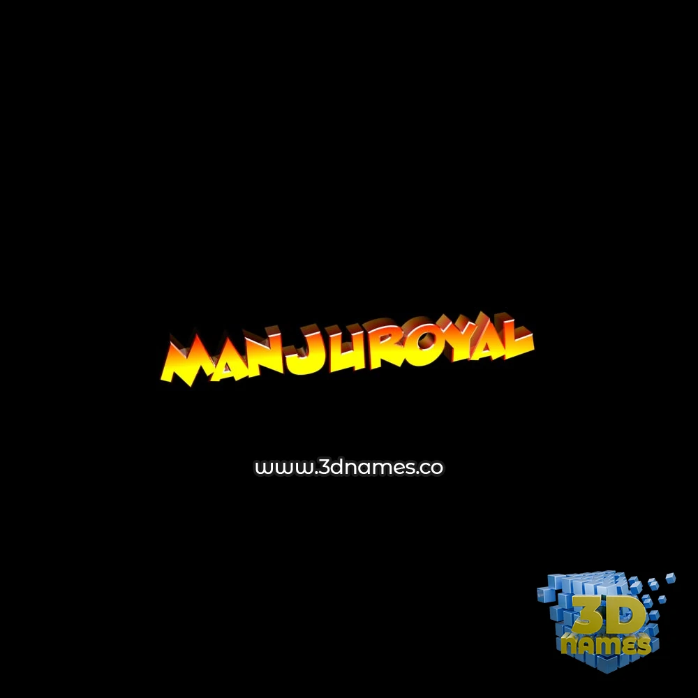 manjuroyal in Black Background style - 3D name wallpaper