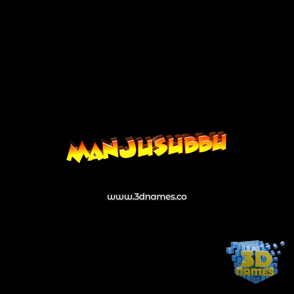 manjusubbu in Black Background style - 3D name wallpaper