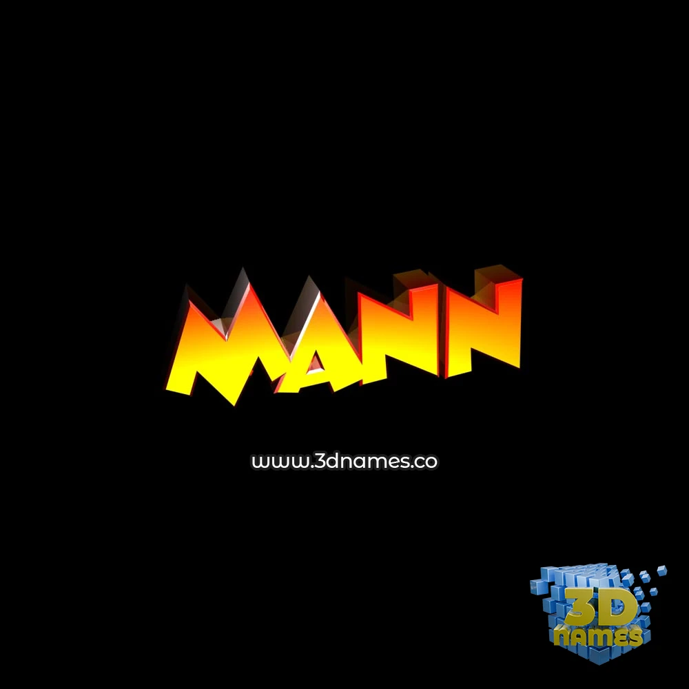 mann in Black Background style - 3D name wallpaper