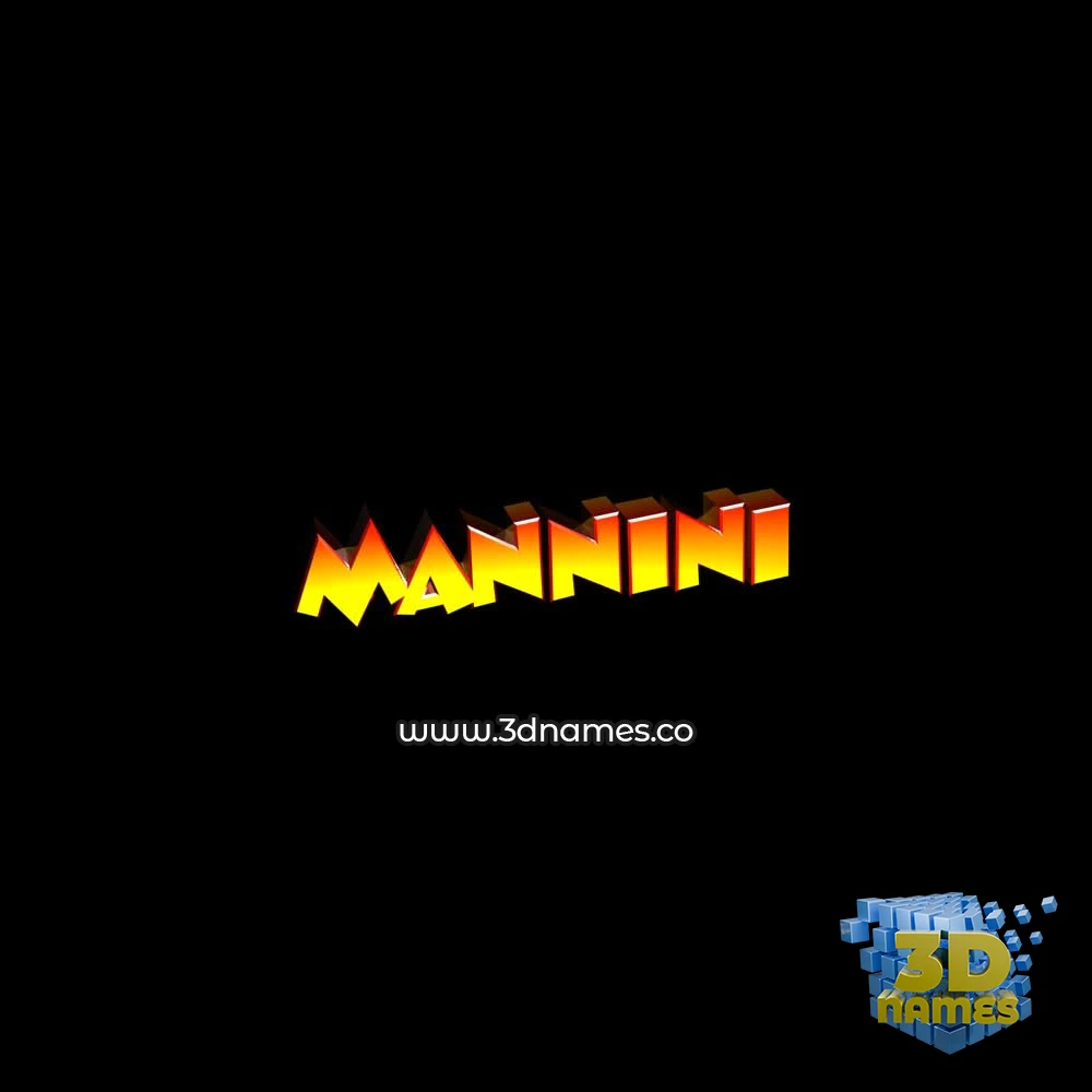 mannini in Black Background style - 3D name wallpaper