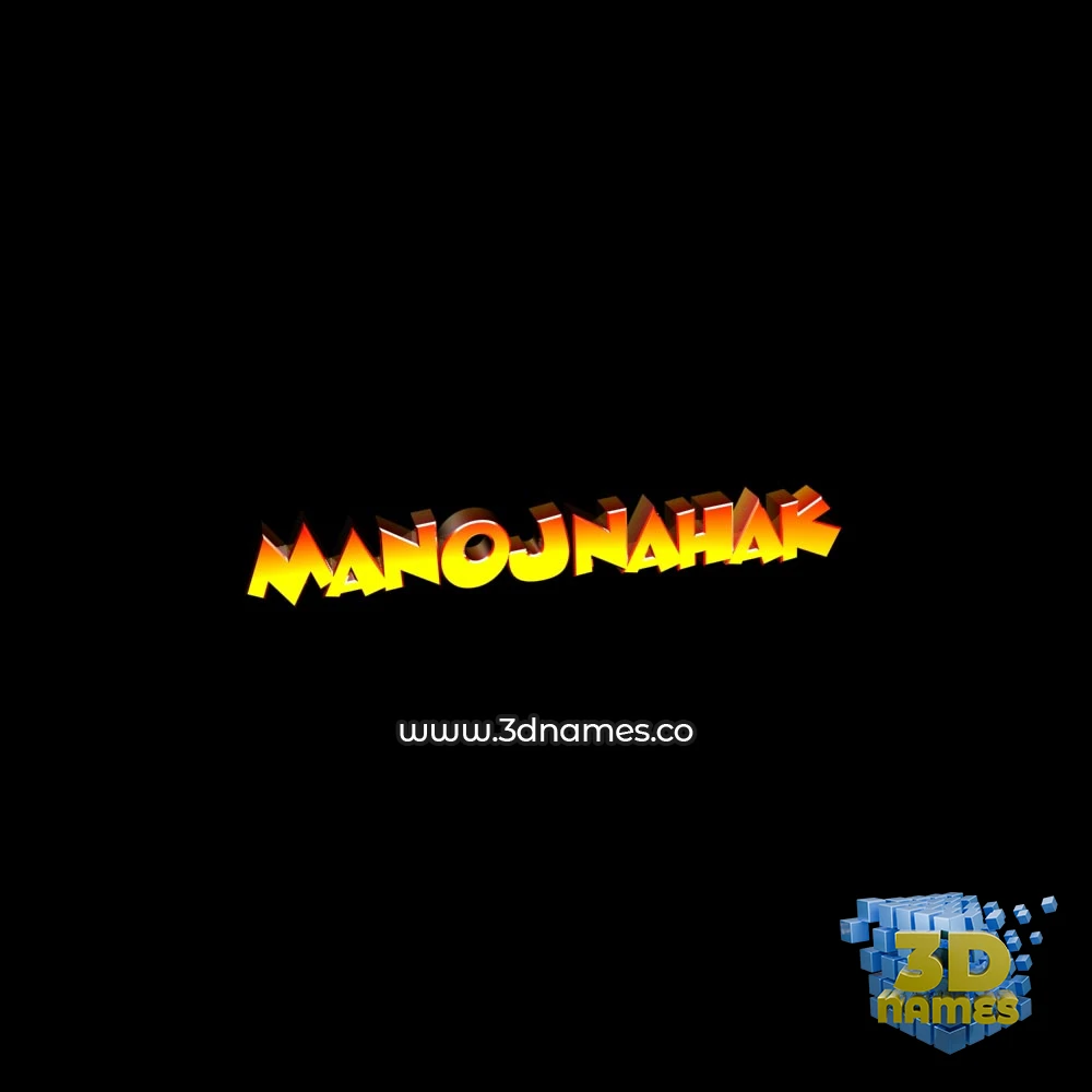 manojnahak in Black Background style - 3D name wallpaper