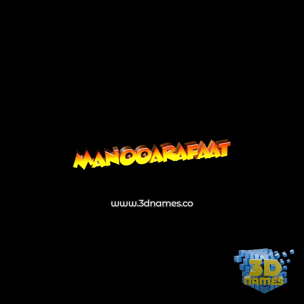 manooarafaat in Black Background style - 3D name wallpaper