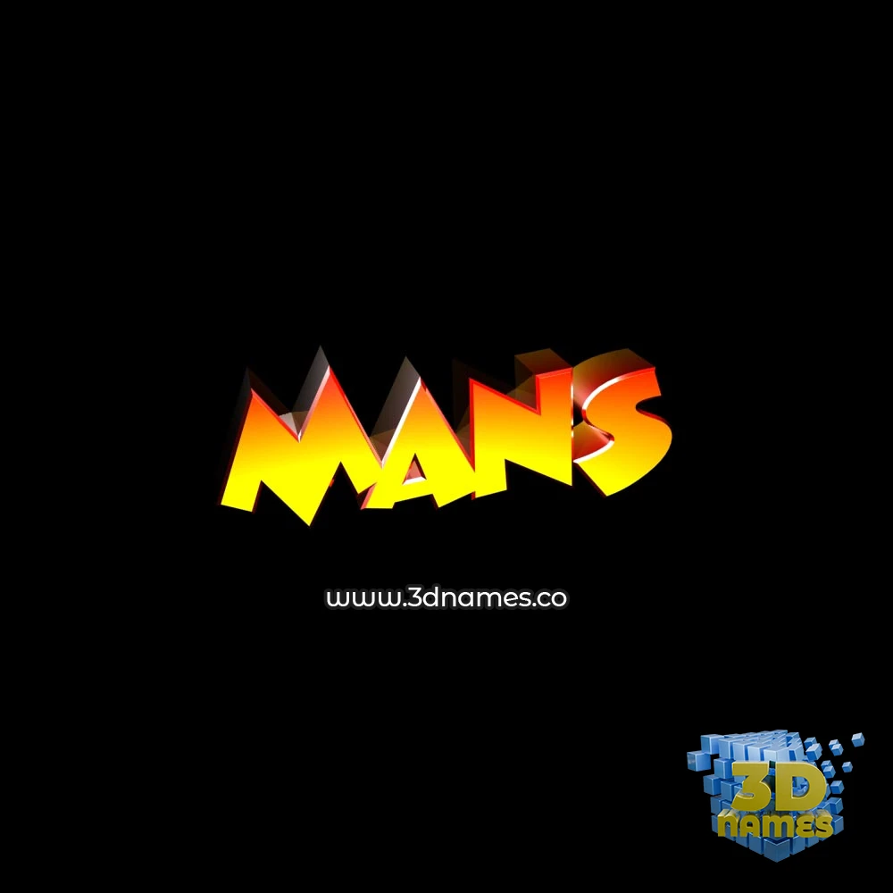 mans in Black Background style - 3D name wallpaper
