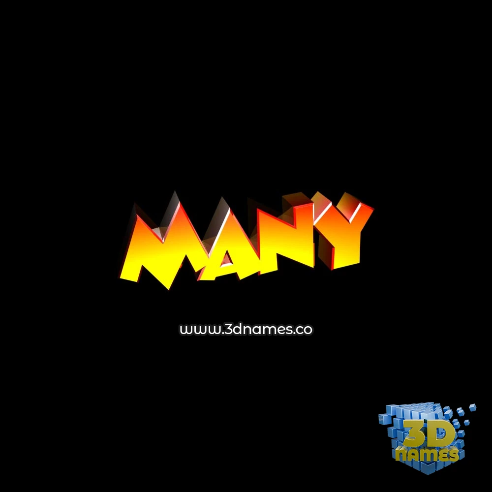 many in Black Background style - 3D name wallpaper