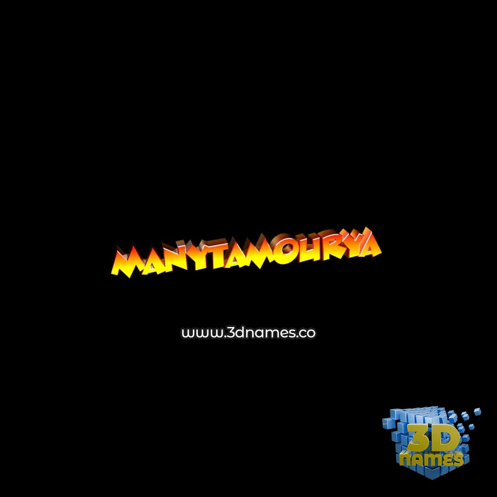 manytamourya in Black Background style - 3D name wallpaper