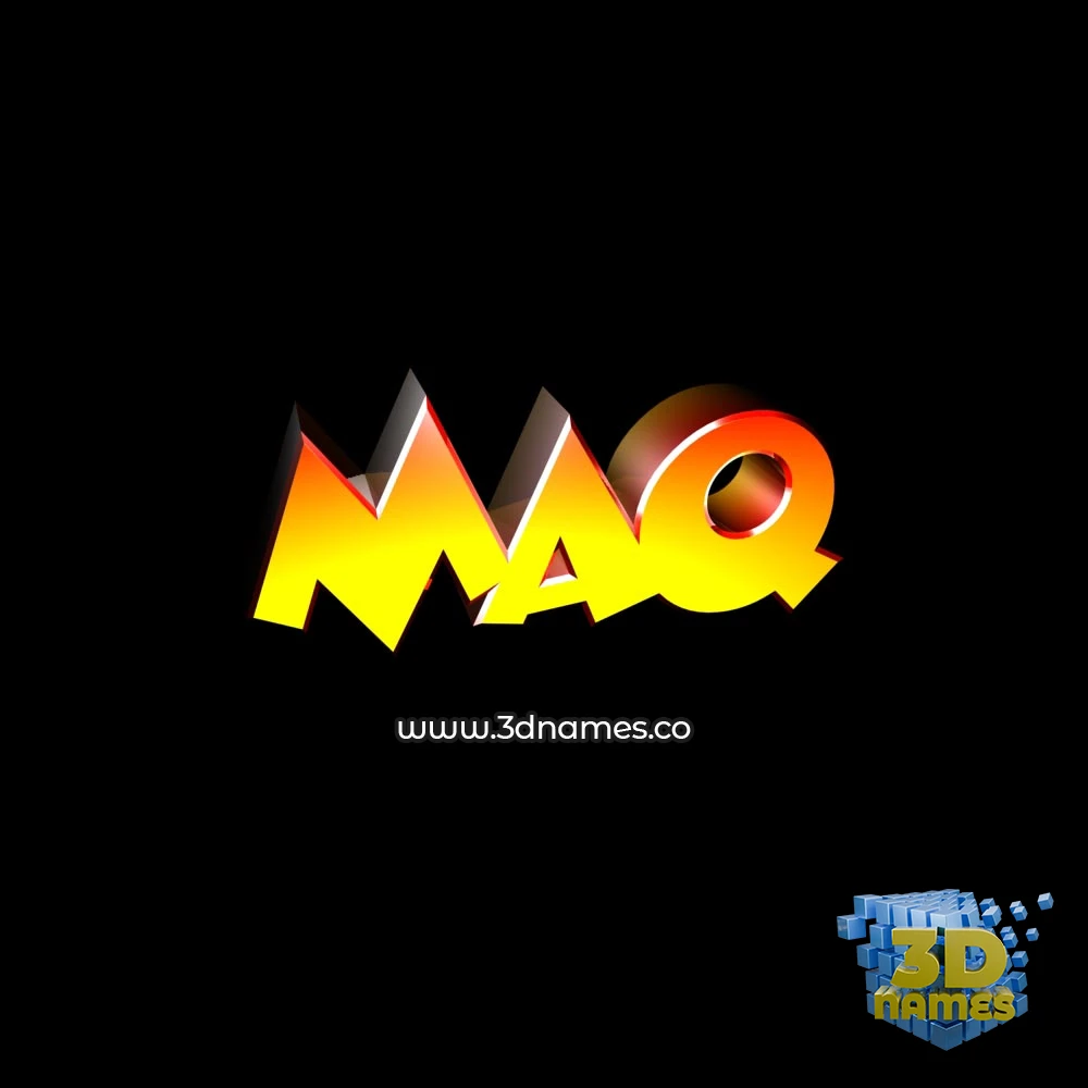 maq in Black Background style - 3D name wallpaper