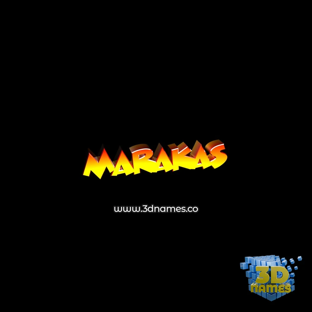 marakas in Black Background style - 3D name wallpaper