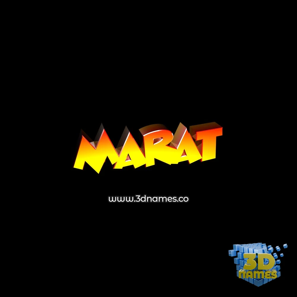 marat in Black Background style - 3D name wallpaper