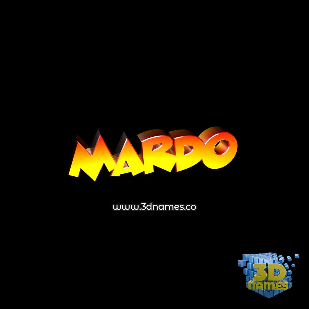 mardo in Black Background style - 3D name wallpaper