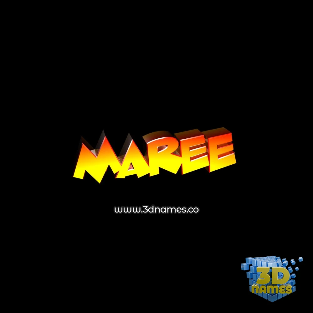 maree in Black Background style - 3D name wallpaper