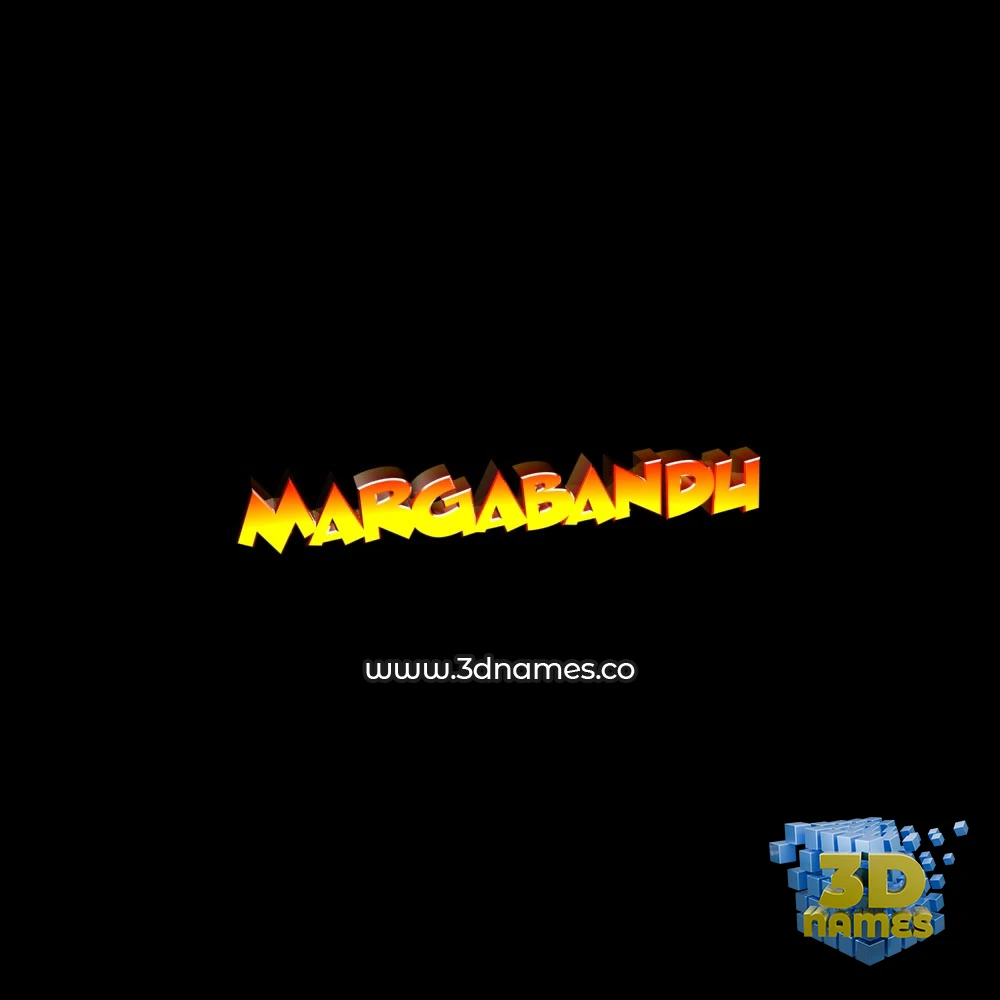 margabandu in Black Background style - 3D name wallpaper
