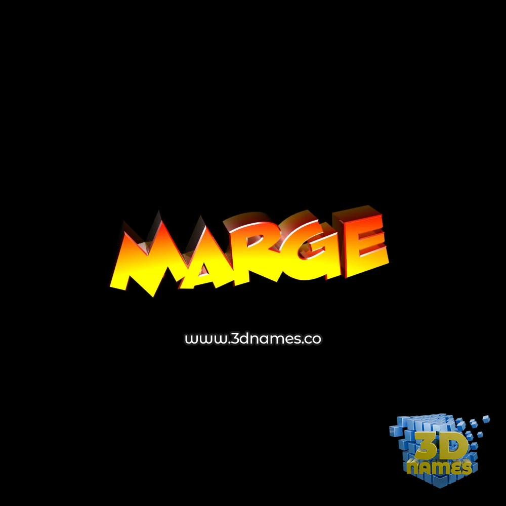 marge in Black Background style - 3D name wallpaper