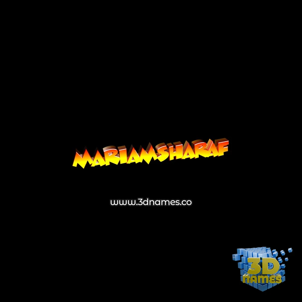 mariamsharaf in Black Background style - 3D name wallpaper