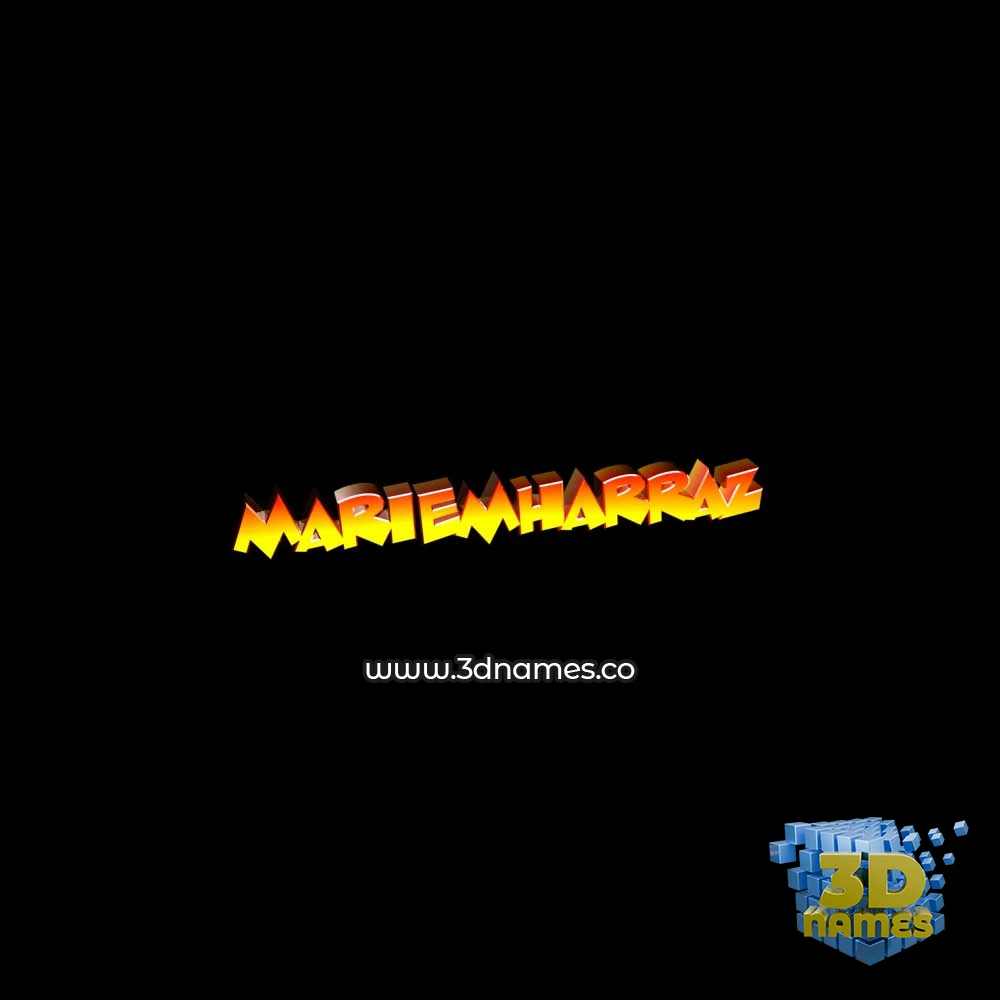 mariemharraz in Black Background style - 3D name wallpaper