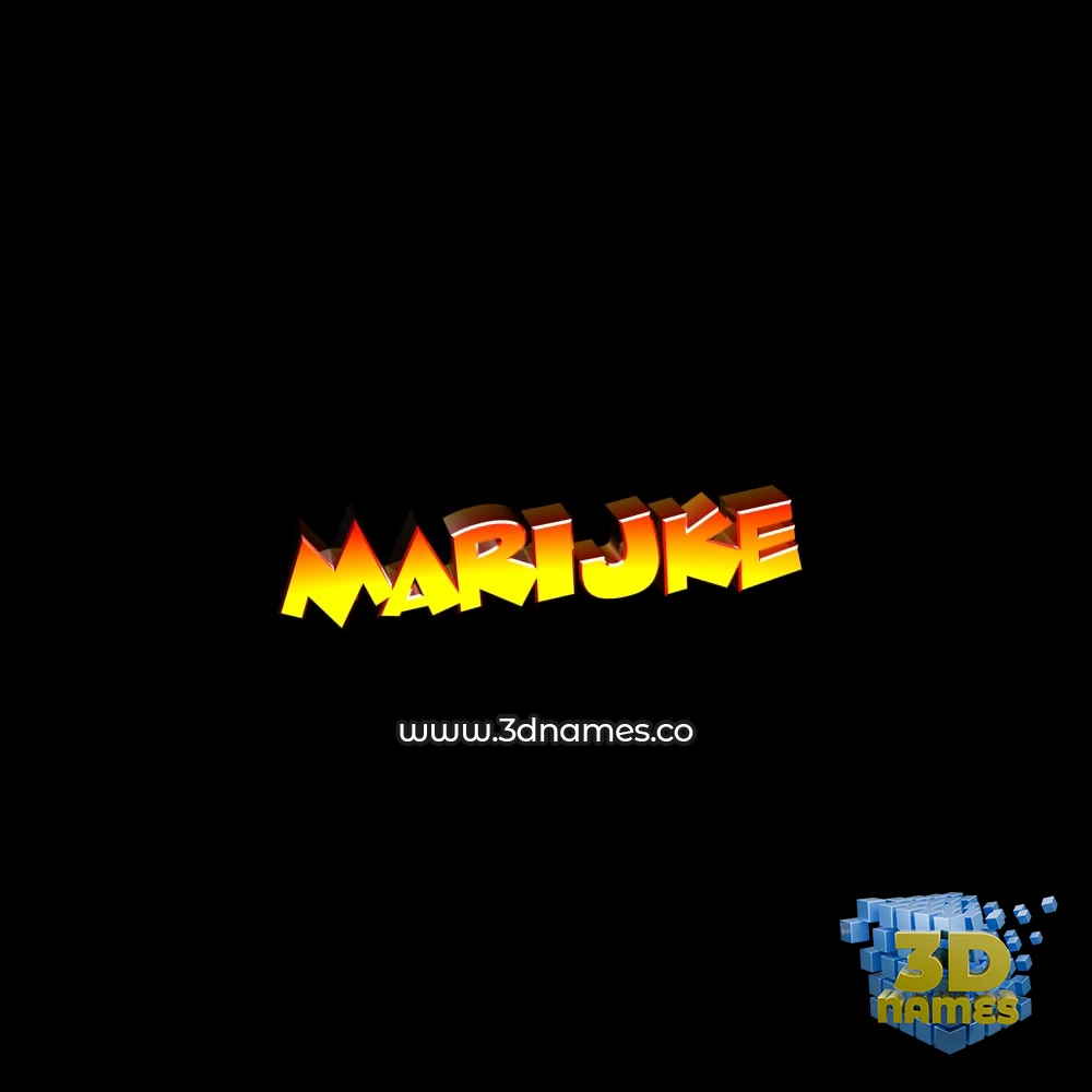 marijke in Black Background style - 3D name wallpaper