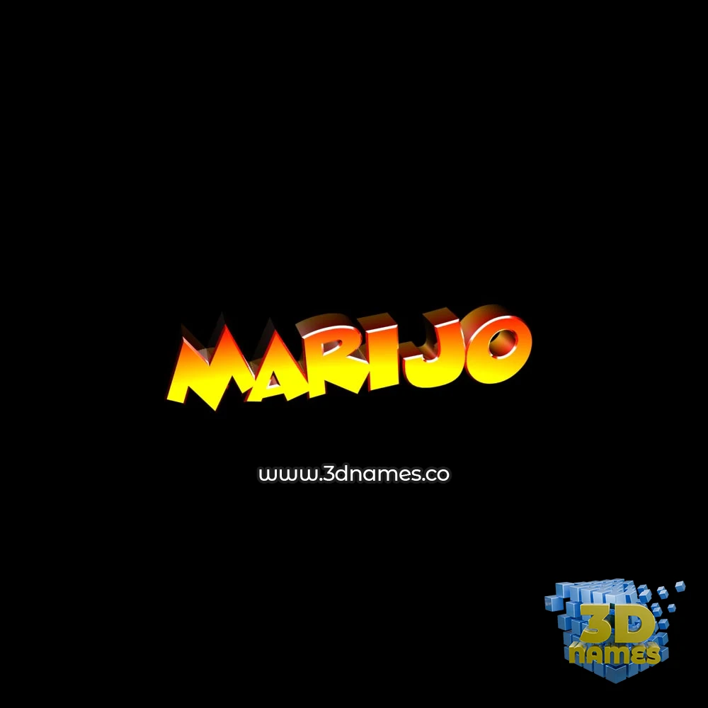 marijo in Black Background style - 3D name wallpaper