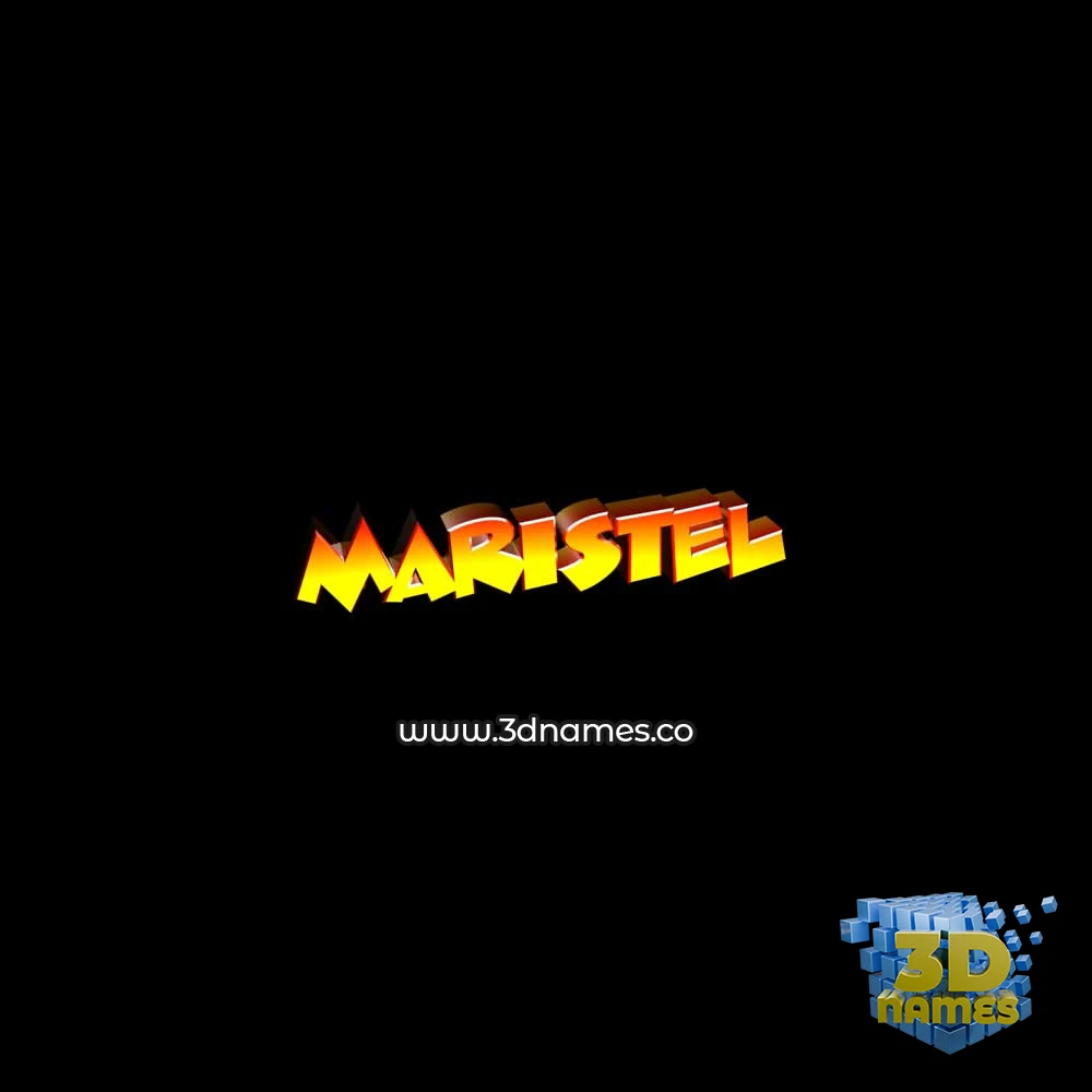 maristel in Black Background style - 3D name wallpaper