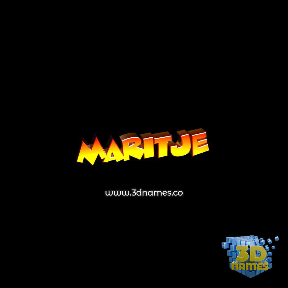 maritje in Black Background style - 3D name wallpaper