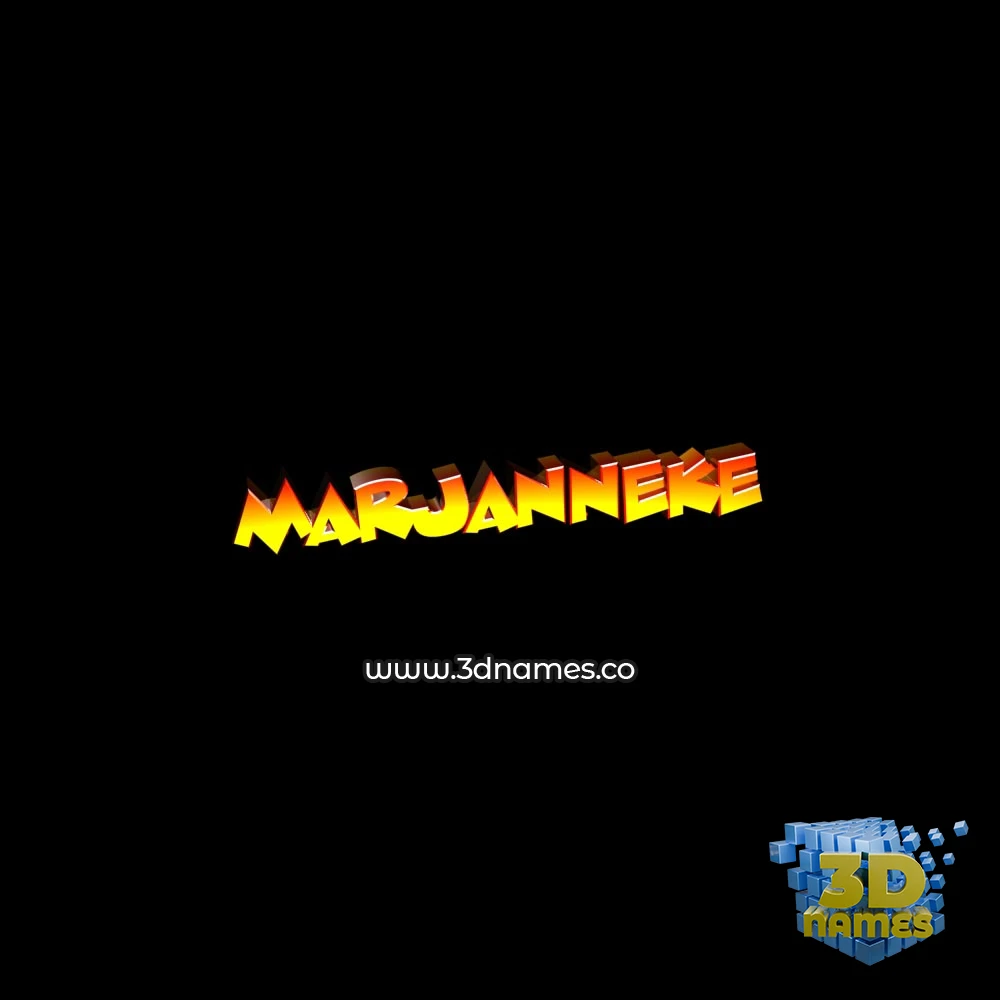 marjanneke in Black Background style - 3D name wallpaper