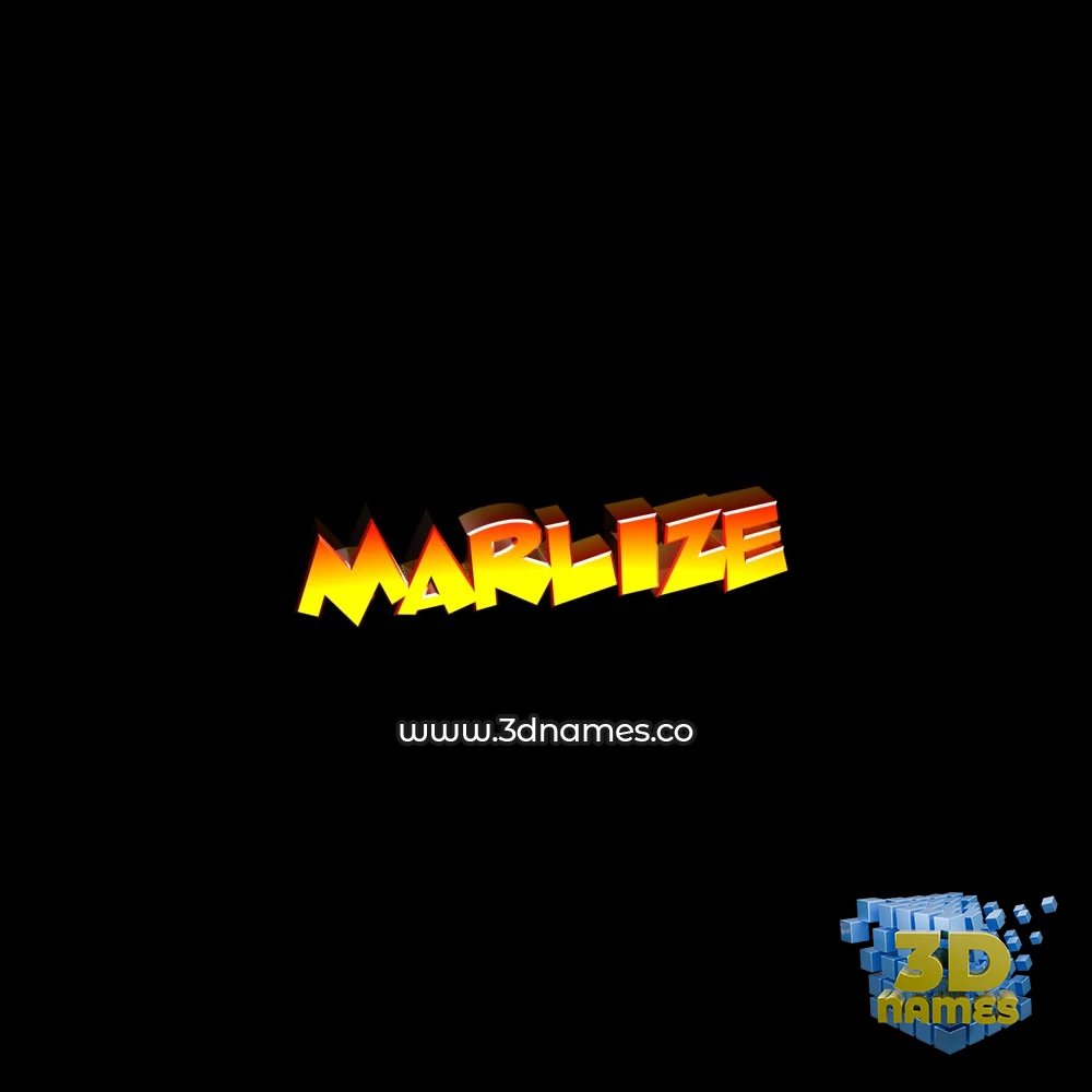 marlize in Black Background style - 3D name wallpaper