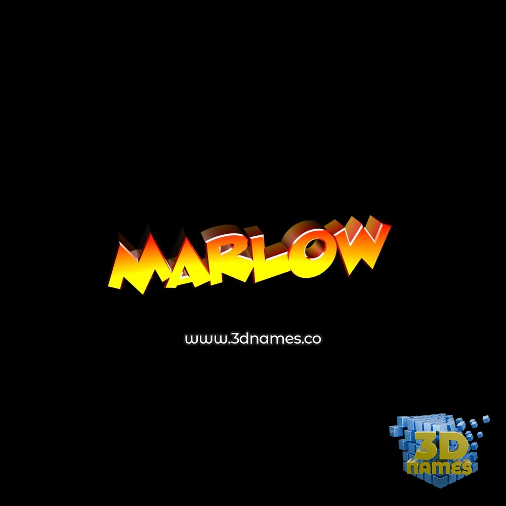 marlow in Black Background style - 3D name wallpaper