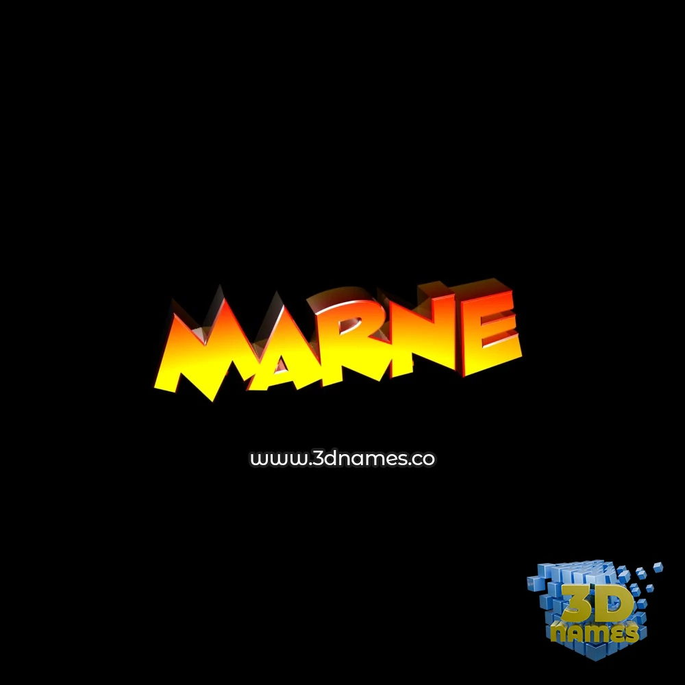 marne in Black Background style - 3D name wallpaper