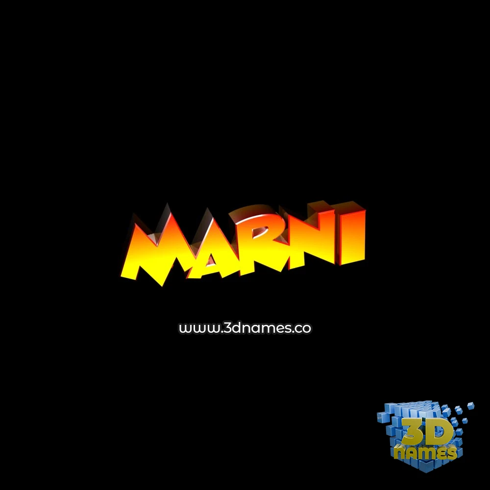 marni in Black Background style - 3D name wallpaper