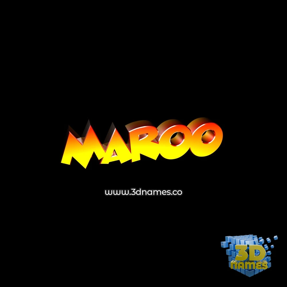 maroo in Black Background style - 3D name wallpaper