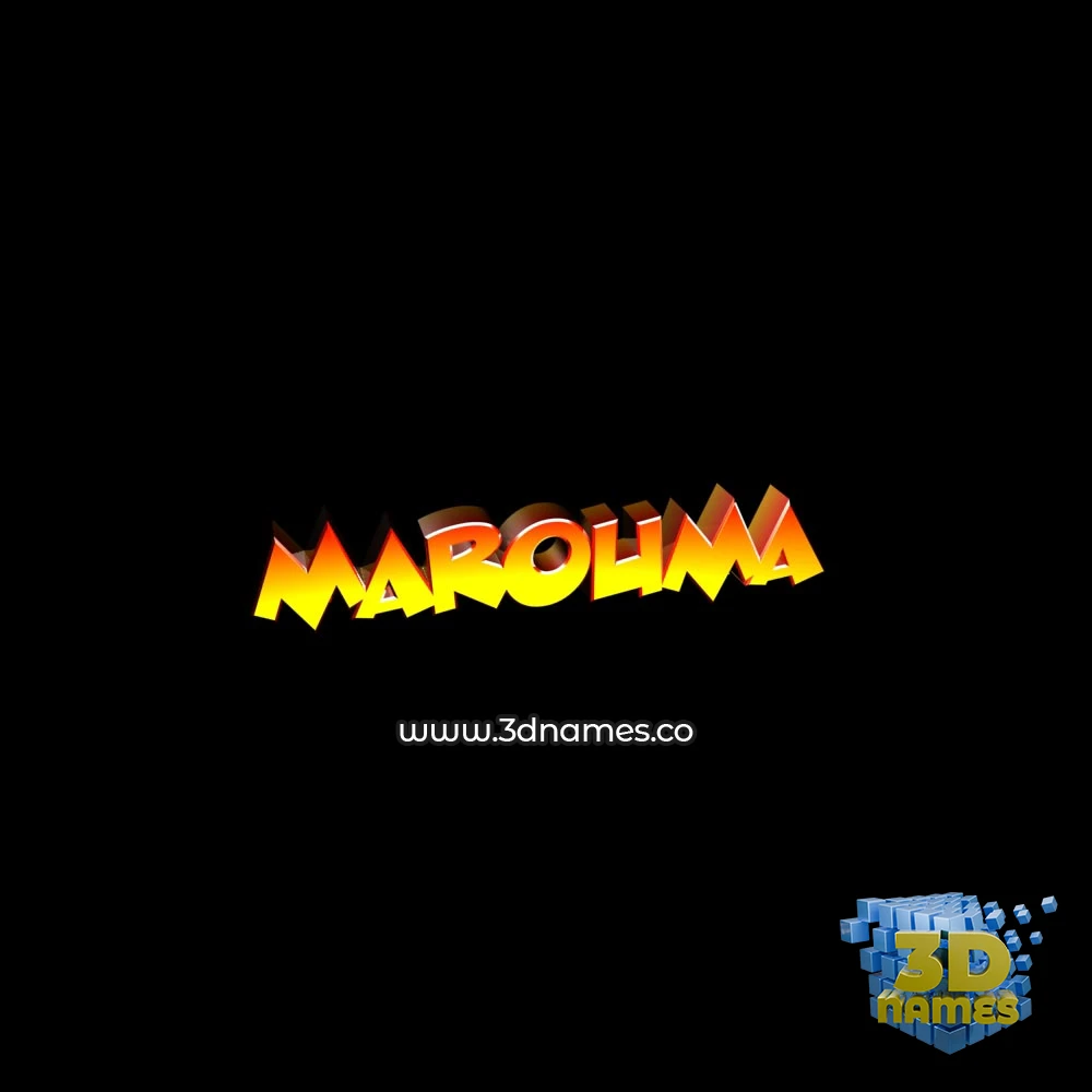 marouma in Black Background style - 3D name wallpaper