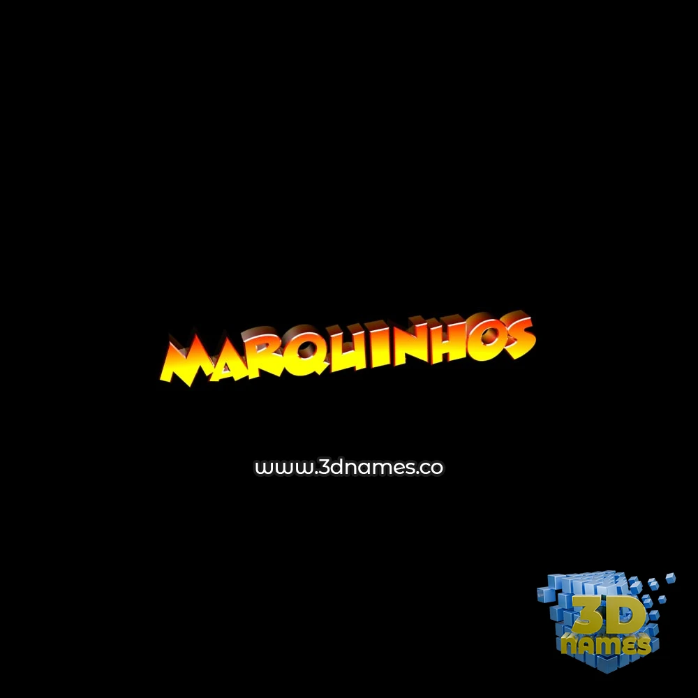 marquinhos in Black Background style - 3D name wallpaper