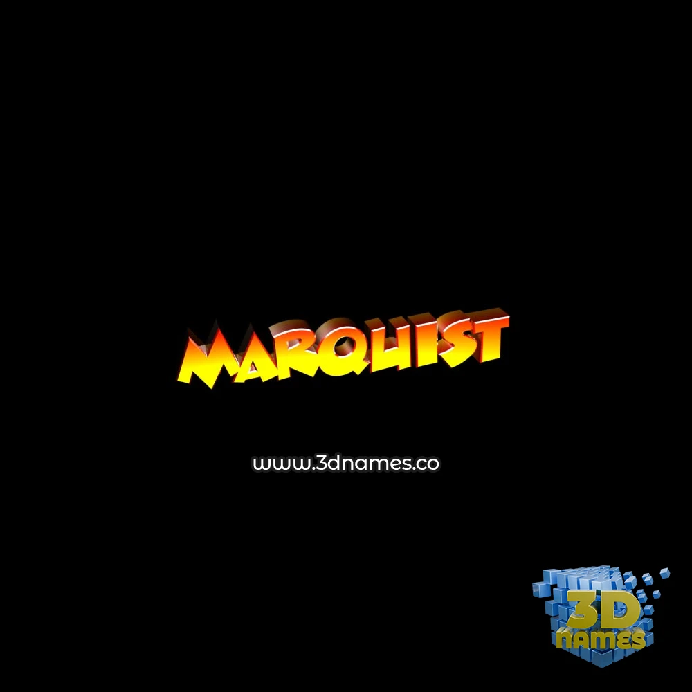 marquist in Black Background style - 3D name wallpaper