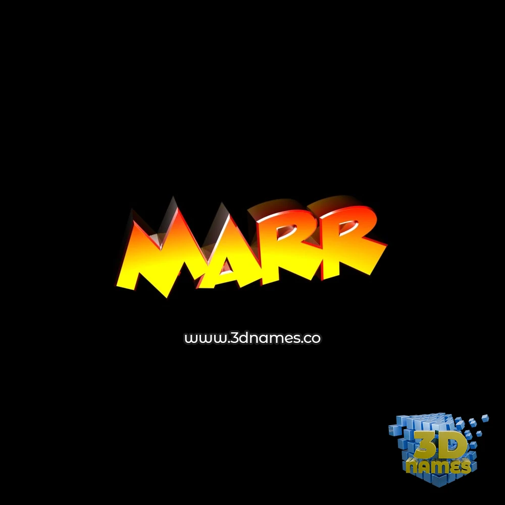 marr in Black Background style - 3D name wallpaper