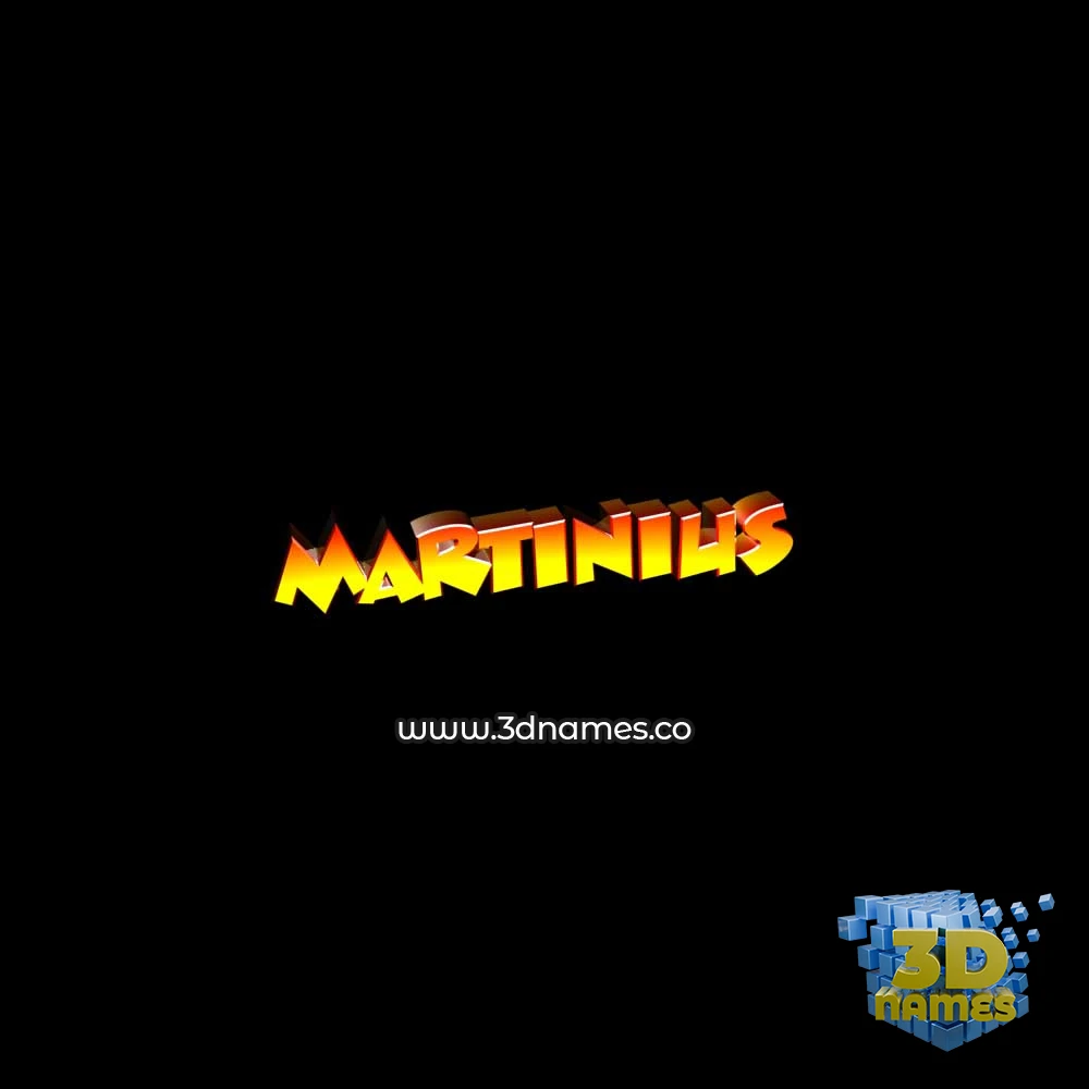 martinius in Black Background style - 3D name wallpaper
