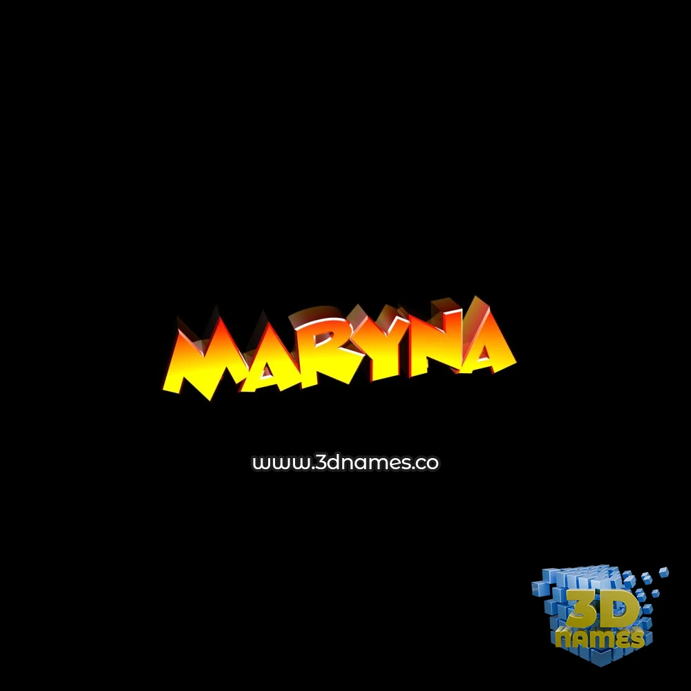 maryna in Black Background style - 3D name wallpaper