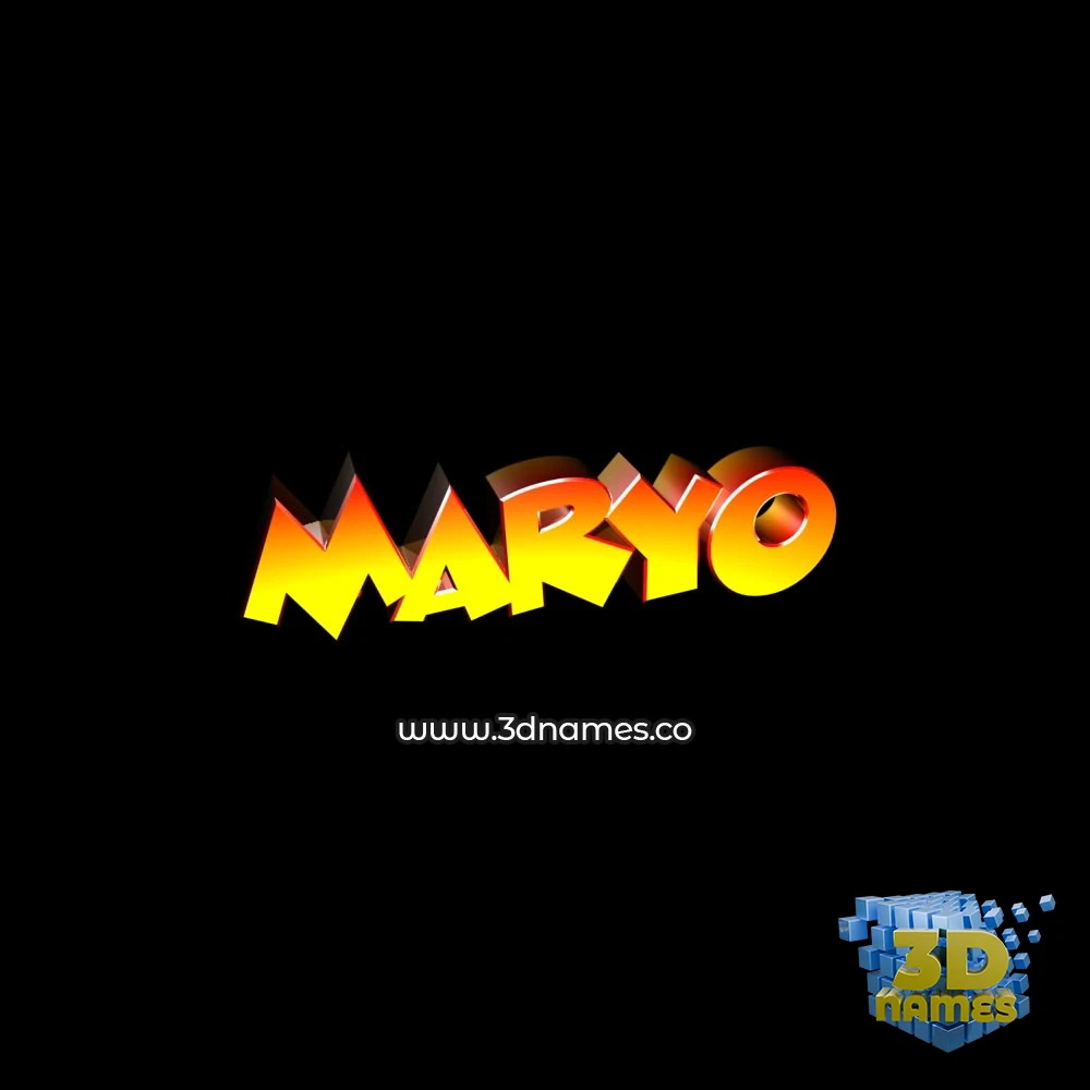maryo in Black Background style - 3D name wallpaper