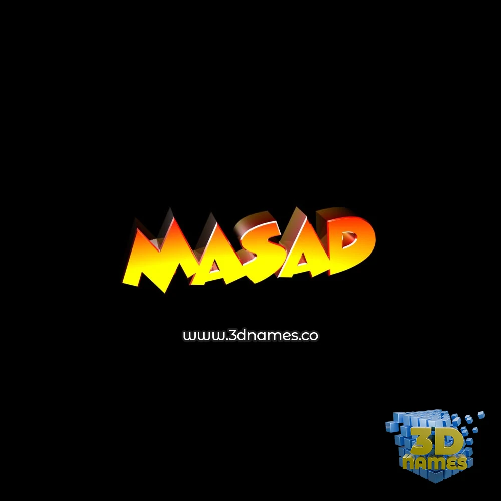 masad in Black Background style - 3D name wallpaper