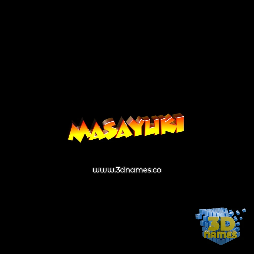 masayuki in Black Background style - 3D name wallpaper