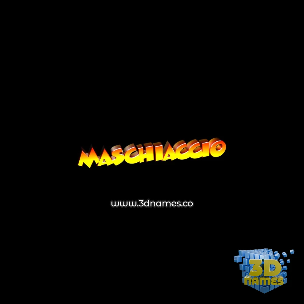 maschiaccio in Black Background style - 3D name wallpaper