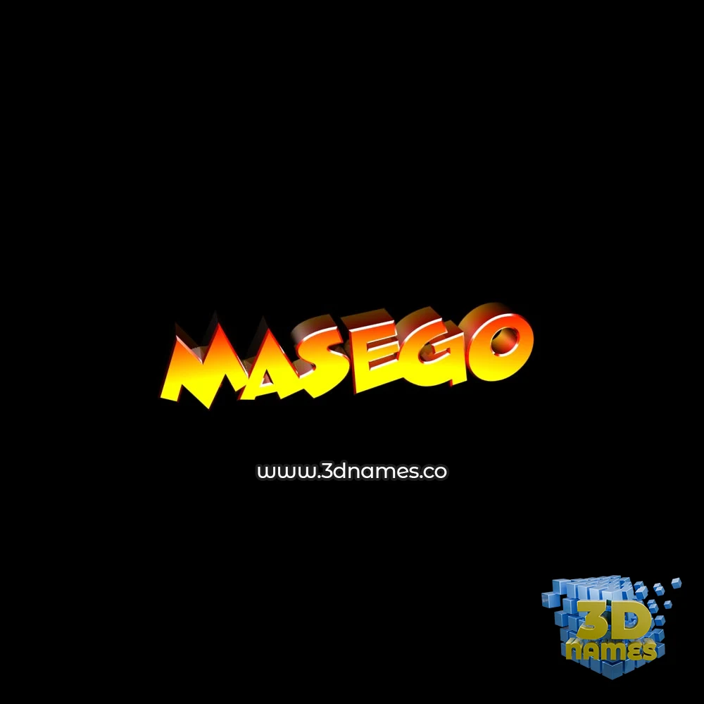 masego in Black Background style - 3D name wallpaper