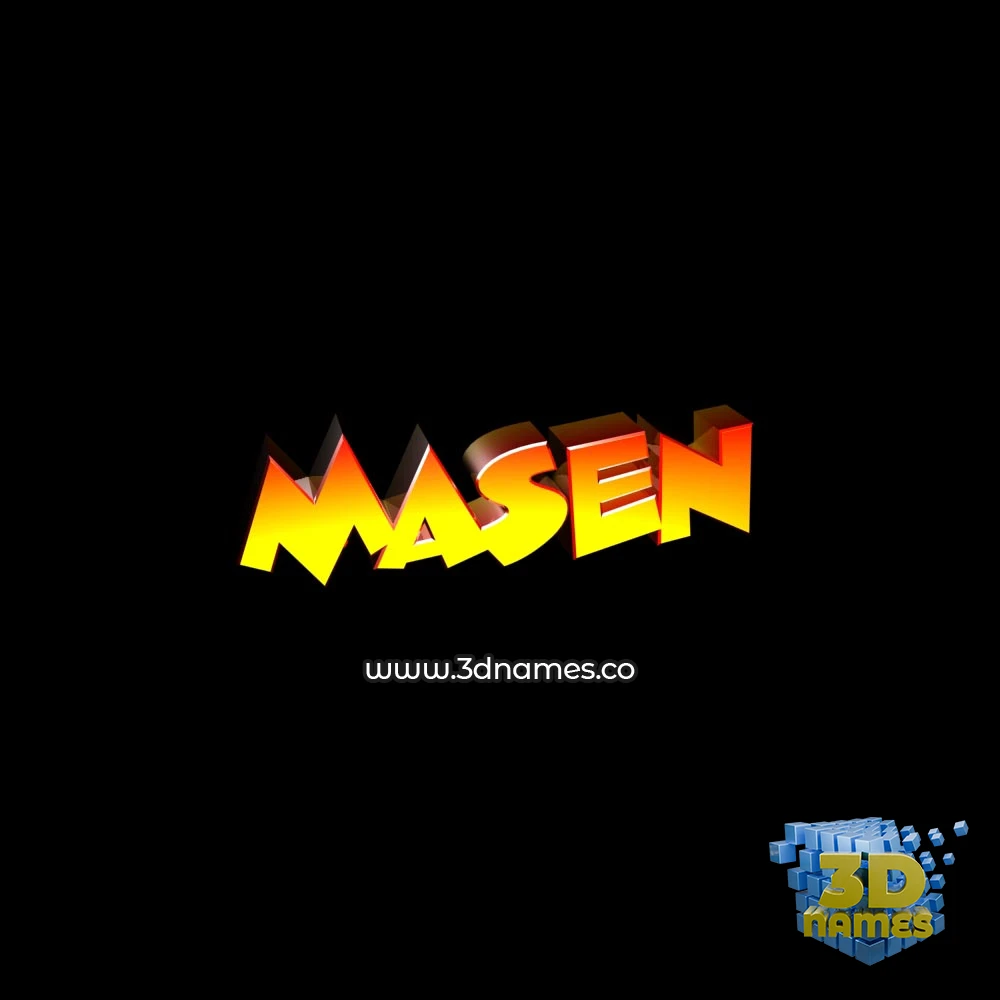 masen in Black Background style - 3D name wallpaper