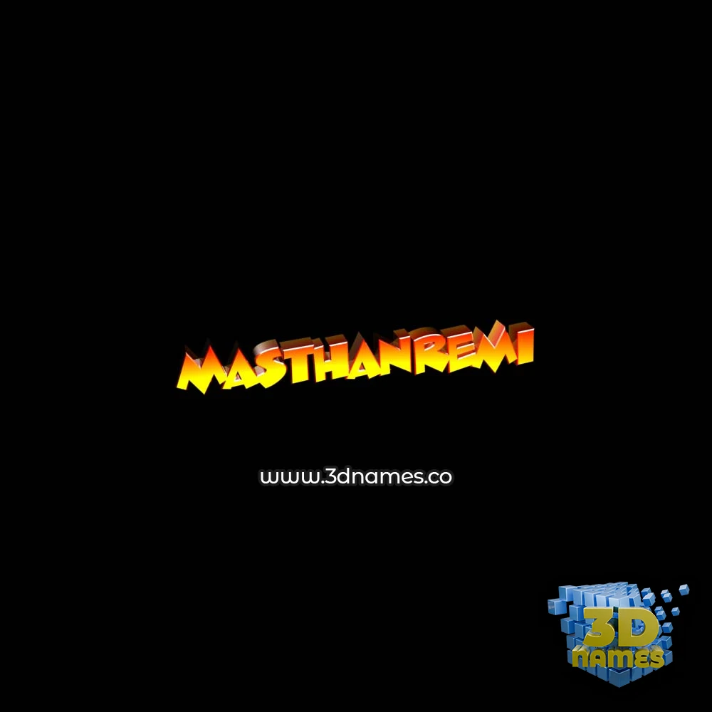 masthanremi in Black Background style - 3D name wallpaper