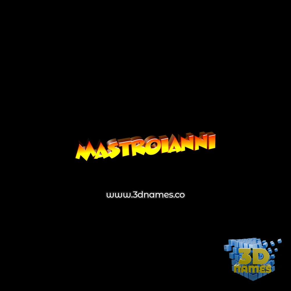 mastroianni in Black Background style - 3D name wallpaper