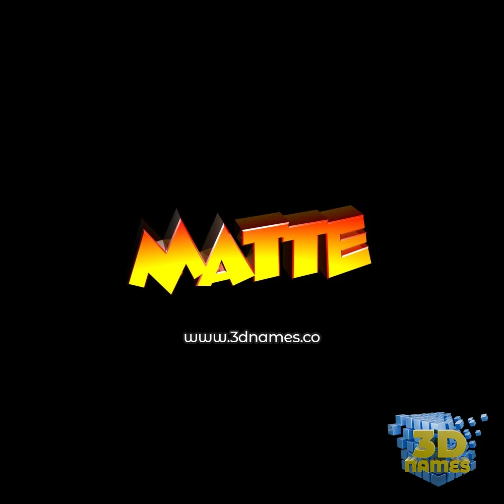 matte in Black Background style - 3D name wallpaper