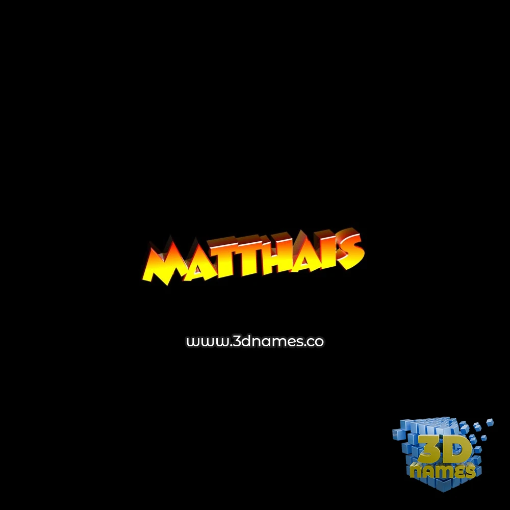 matthais in Black Background style - 3D name wallpaper