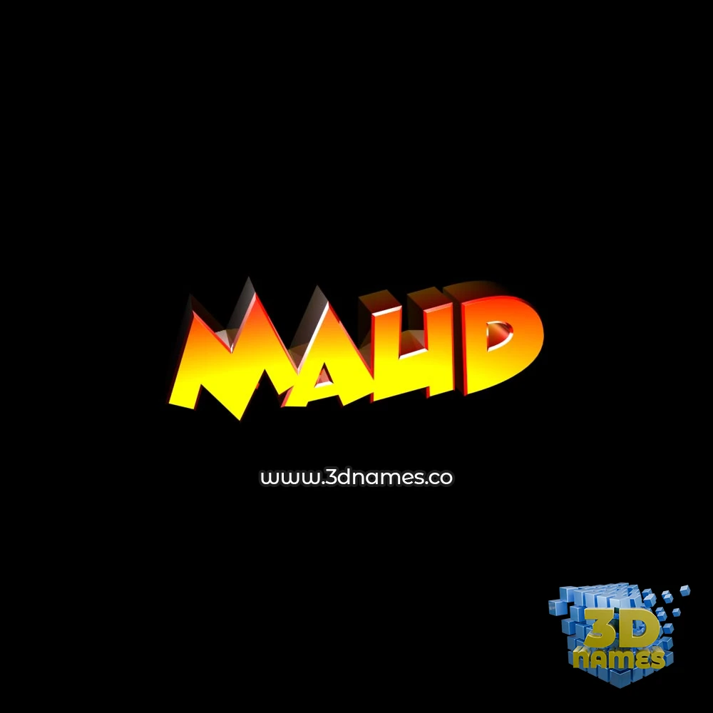 maud in Black Background style - 3D name wallpaper