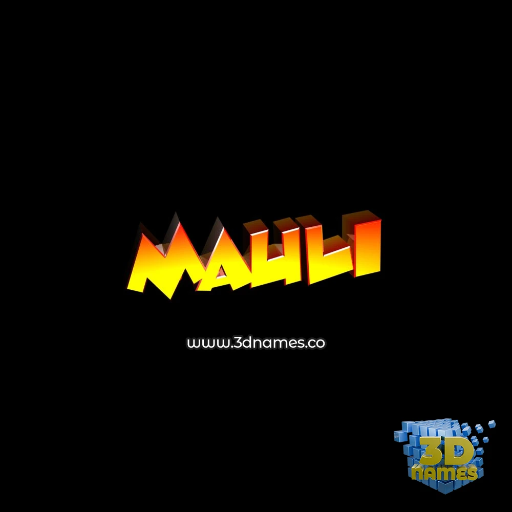 mauli in Black Background style - 3D name wallpaper