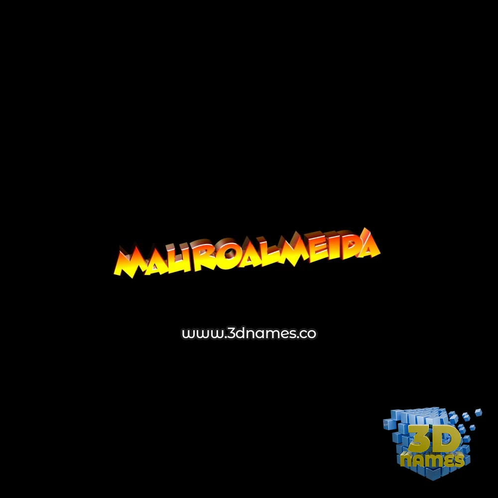 mauroalmeida in Black Background style - 3D name wallpaper