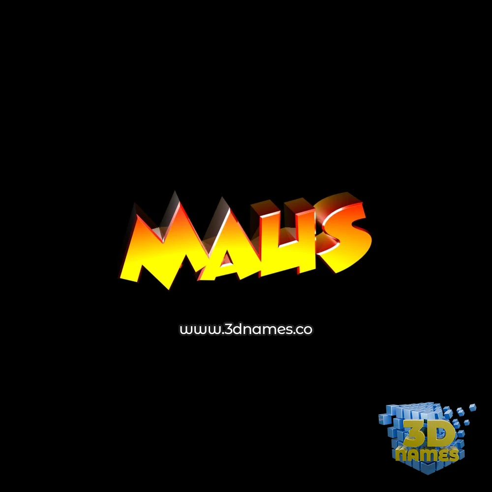 maus in Black Background style - 3D name wallpaper