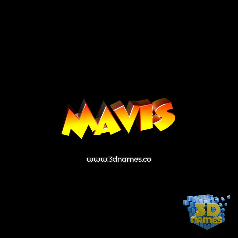 mavis in Black Background style - 3D name wallpaper